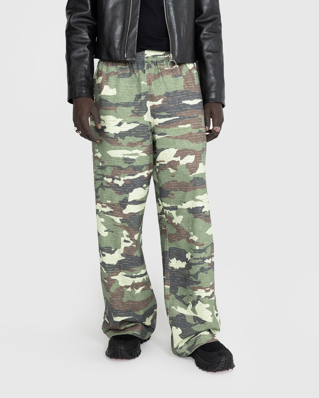 Acne Studios Cotton Jersey Lounge Pants Khaki Green